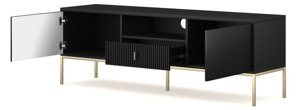 TV stolek/skříňka – WIP – Magara 2D1S (černá + zlatá)
