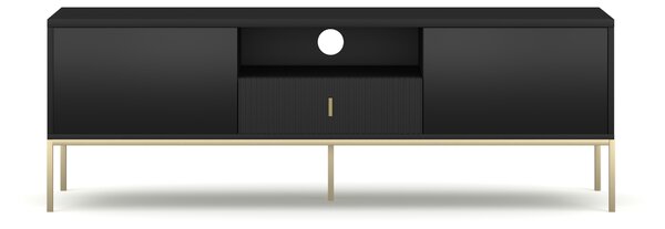 TV stolek/skříňka – WIP – Magara 2D1S (černá + zlatá)