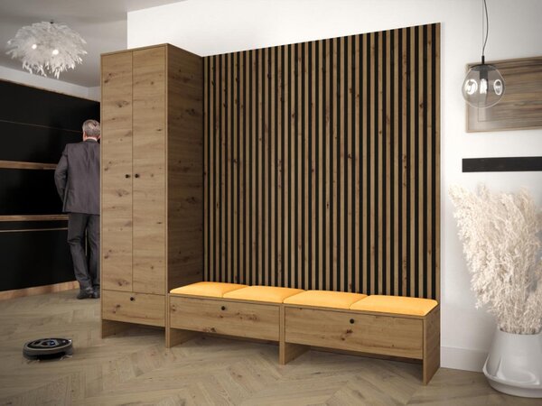 Predsieň Esmoltis VI, Barva: dub artisan / dub artisan + černá, Barva látek:: Manila 02 5903211278129