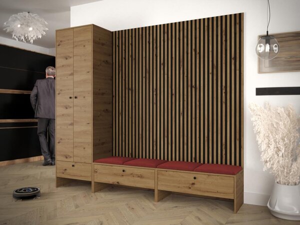 Predsieň Esmoltis VI, Barva: dub artisan / dub artisan + černá, Barva látek:: Manila 02 5903211278129