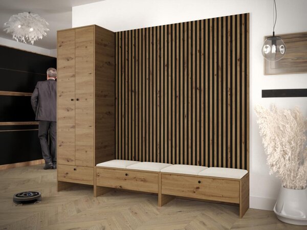 Predsieň Esmoltis VI, Barva: dub artisan / dub artisan + černá, Barva látek:: Manila 02 5903211278129