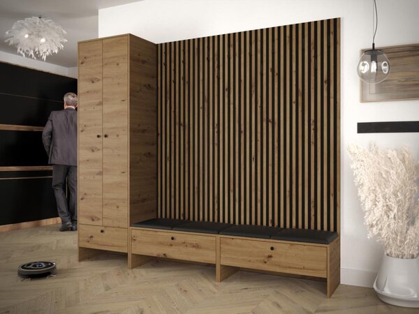 Predsieň Esmoltis VI, Barva: dub artisan / dub artisan + černá, Barva látek:: Manila 02 5903211278129