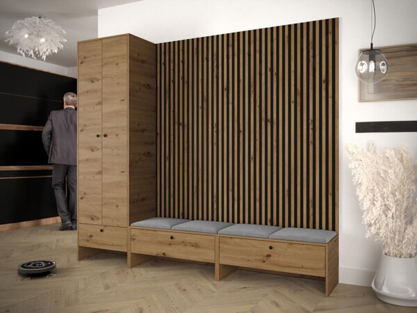 Predsieň Esmoltis VI, Barva: dub artisan / dub artisan + černá, Barva látek:: Manila 02 5903211278129