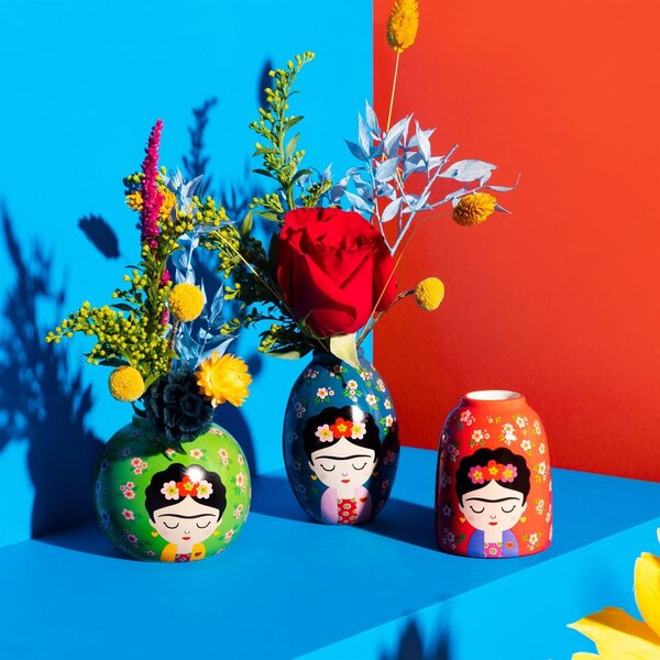 Keramické vázy v sadě 3 ks (výška 8 cm) Floral Frida – Sass & Belle