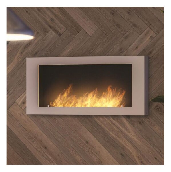 InFire - Nástěnný BIO krb 120x56 cm 3kW bílá