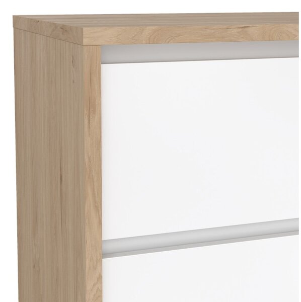 Bílá/v přírodní barvě komoda v dekoru dubu 80x84x48 cm Next – Tvilum