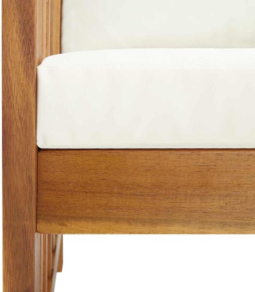 Zahradní lavice s poduškami 119 cm masivní akáciové dřevo 310260