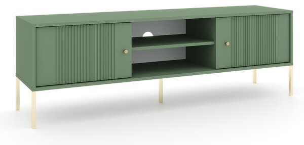 TV stolek/skříňka Isae TV (kouřově zelená + zlatá)