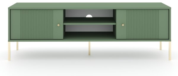TV stolek/skříňka Isae TV (kouřově zelená + zlatá)