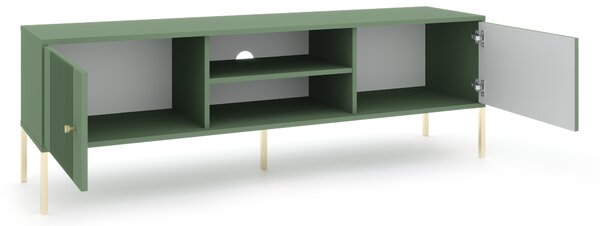 TV stolek/skříňka Isae TV (kouřově zelená + zlatá)