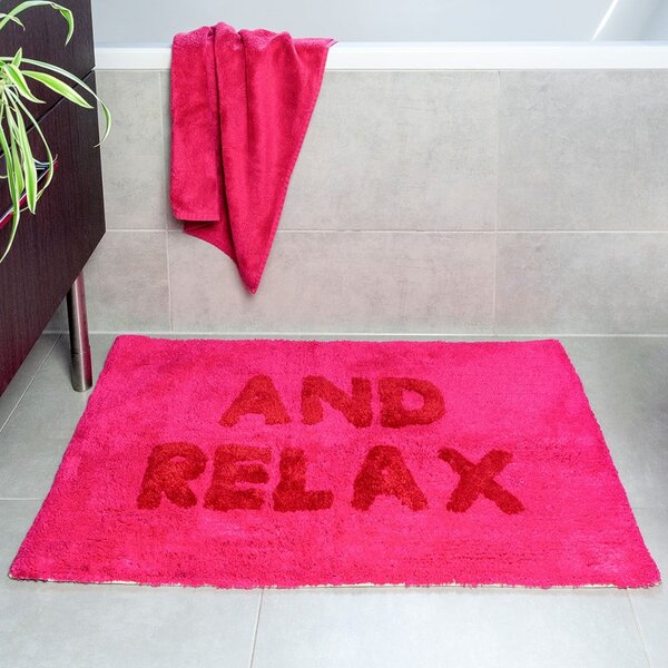 Růžová koupelnová předložka 50x80 cm And Relax – Rex London