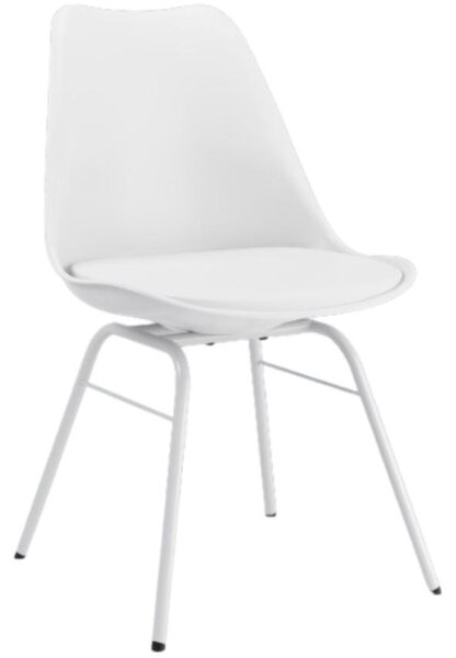 Bílá plastová jídelní židle Tenzo Brad