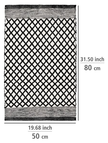 Černobílá koupelnová předložka z recyklovaného plastu 50x80 cm Tara – Wenko