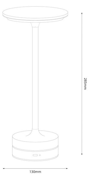 Stolní LED lampa Tavolo, 1x LED 2,5w, 3000-6000k, g