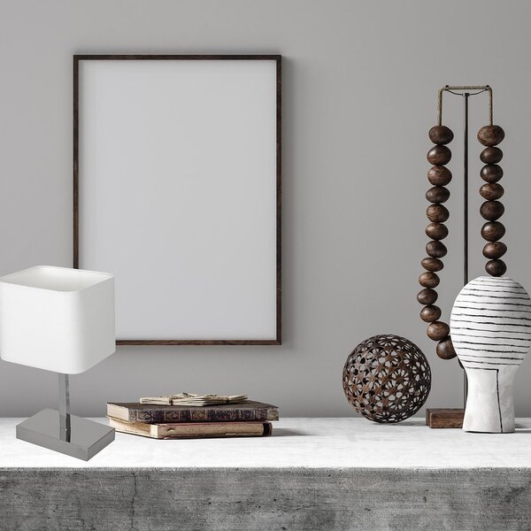 Stolní lampa Napoli, 1x bílé textilní stínítko