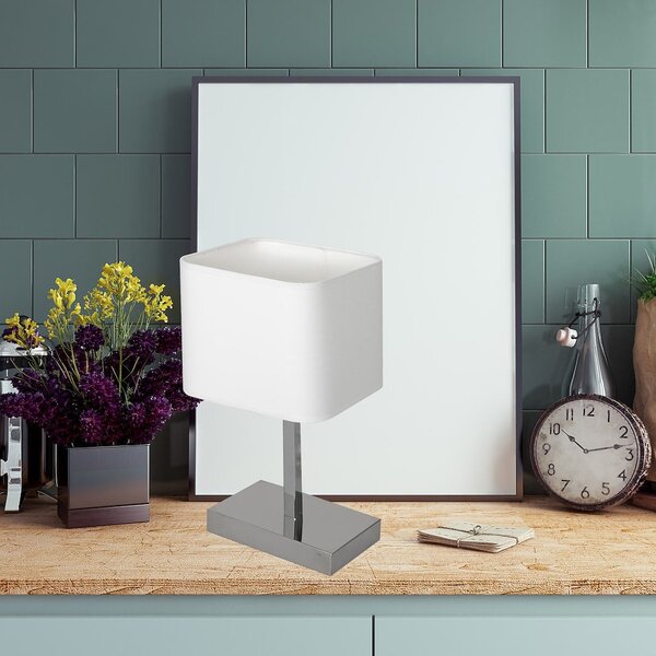Stolní lampa Napoli, 1x bílé textilní stínítko