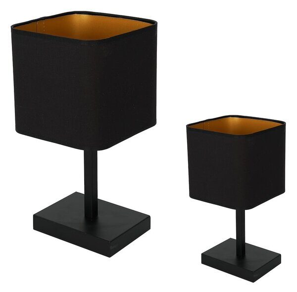 Stolní lampa Napoli, 1x černé textilní stínítko, b