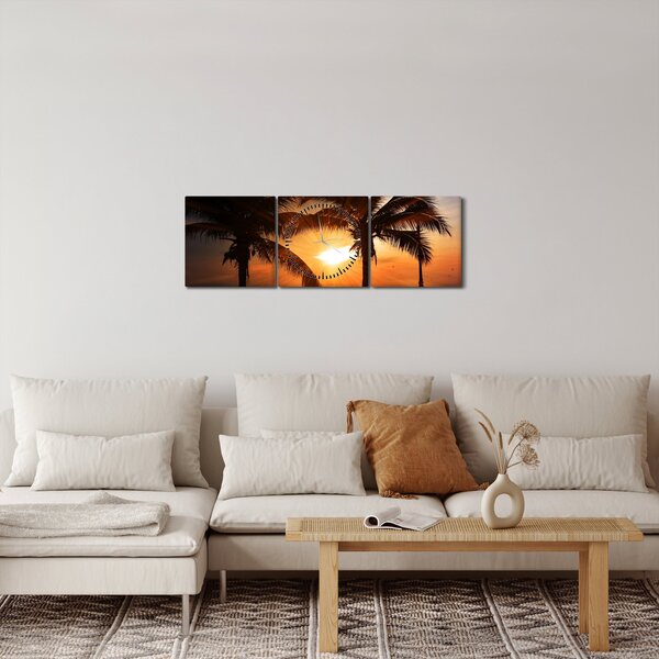 Obraz - Výhled na moře (s hodinami) (90x30 cm)