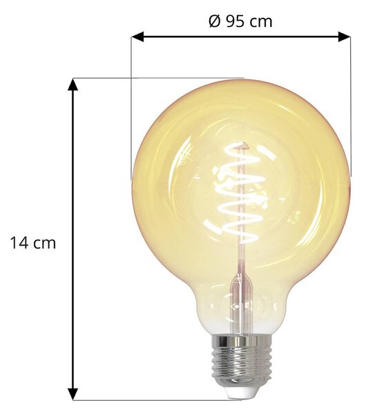 LUUMR Smart LED E27 G95 4,9W ZigBee Tuya Hue sada 3 ks
