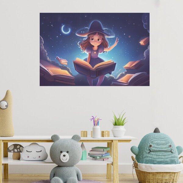 Malá vesmírná kouzelnice - Plakát FeelHappy.cz Velikost plakátu: A1 (59,4 × 84 cm)