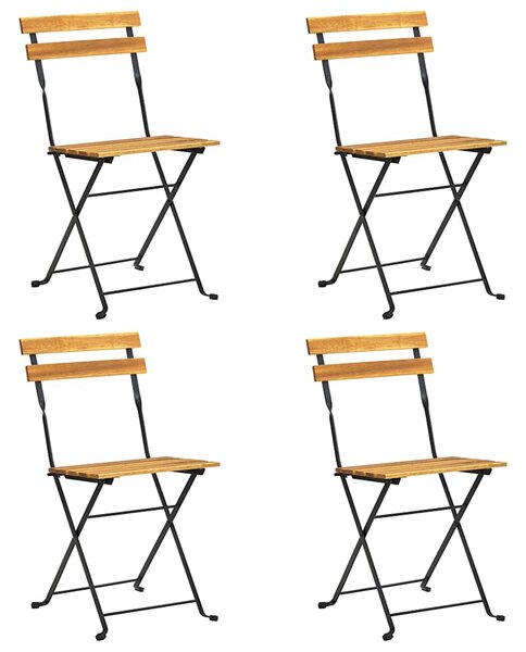 5dílný skládací zahradní jídelní set masivní akáciové dřevo 3058155