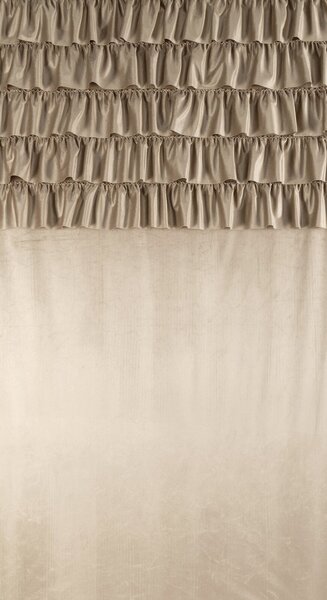 ZATEMŇOVACÍ ZÁVĚS NA KROUŽCÍCH AURA 140X250 CM TMAVĚBÉŽOVÁ
