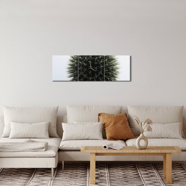 Obraz květinové koule (s hodinami) (90x30 cm)