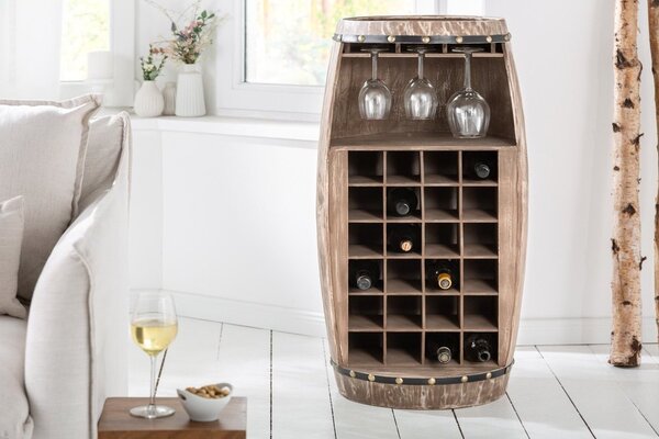 Regál na víno Winebar 97 cm přírodní