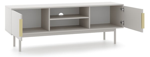 TV stolek/skříňka – WIP – Vintana TV (kašmír + zlaté úchytky)