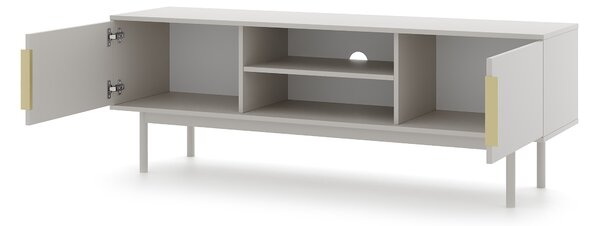 TV stolek/skříňka – WIP – Vintana TV (kašmír + zlaté úchytky)
