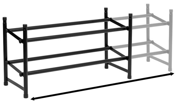 Nastavitelný botník LENA – černý, 1 modul