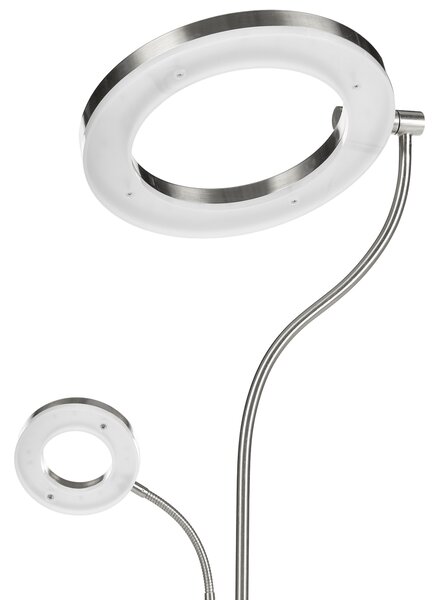 LED stojací lampa AFTON Kov Stříbrná