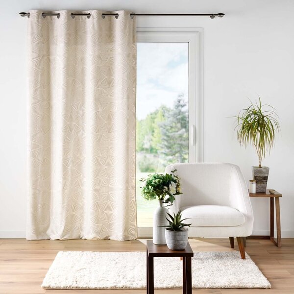 Béžový sametový závěs 135x260 cm Eva – douceur d'intérieur
