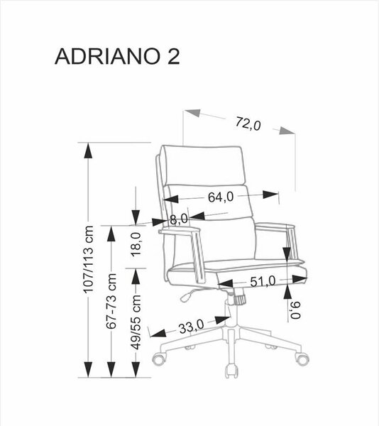 Kancelářská židle Adrianna (šedá)