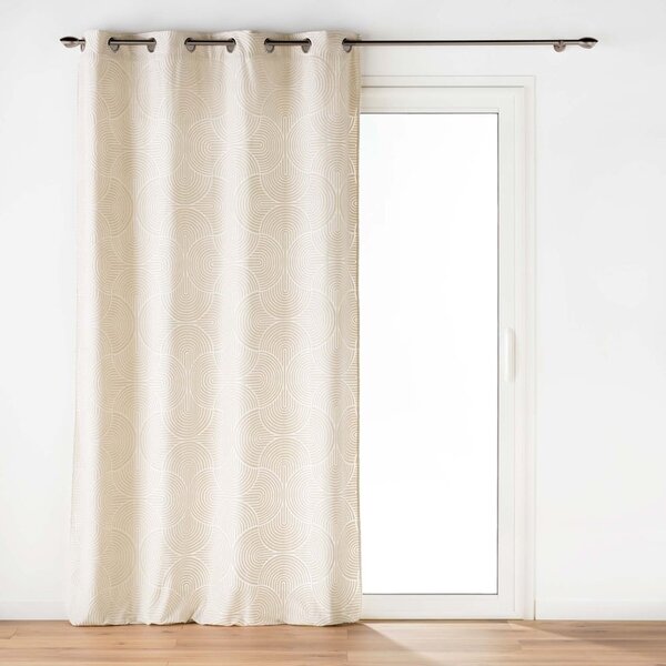Béžový sametový závěs 135x260 cm Eva – douceur d'intérieur