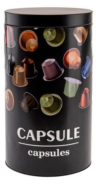 Černá dóza na kávové kapsle Black3D – Dakls