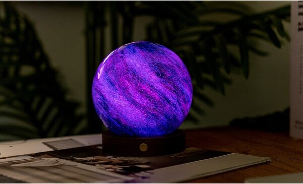 Světelná dekorace na USB v tmavě přírodní barvě ø 12 cm Galaxy Breeze – Gingko