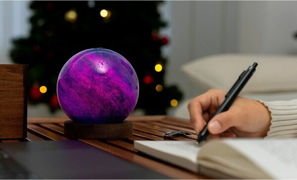 Světelná dekorace na USB v tmavě přírodní barvě ø 12 cm Galaxy Breeze – Gingko