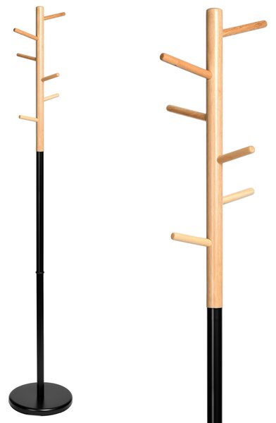 Stojací věšák Zita, výška 170 cm – černý