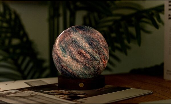 Světelná dekorace na USB v tmavě přírodní barvě ø 12 cm Galaxy Breeze – Gingko