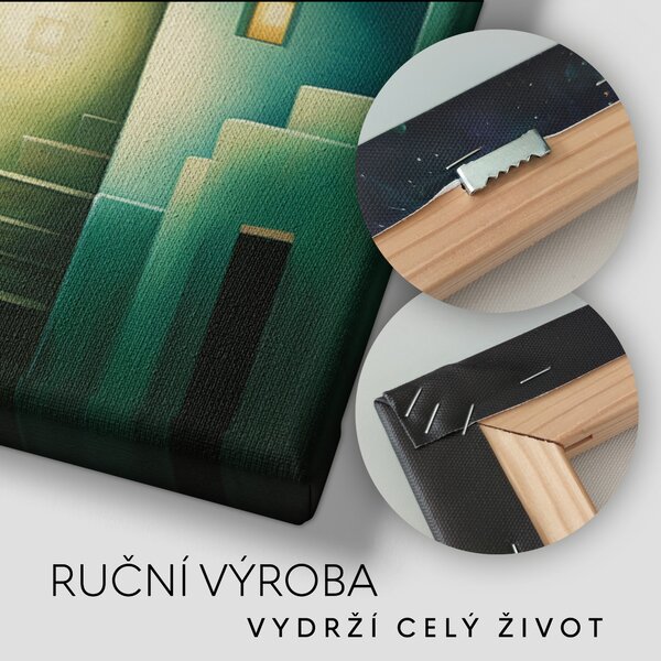 Obraz na plátně - Schody na předměstí Duvien FeelHappy.cz Velikost obrazu (šířka x výška): 120 x 40 cm