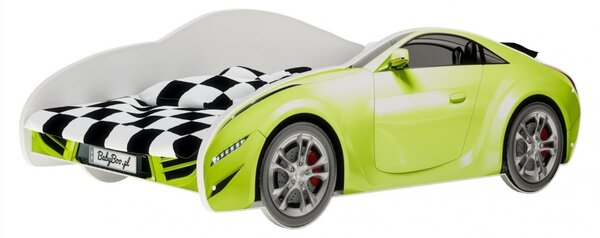 Postel S-Cars 160/80 cm + rošt zelená