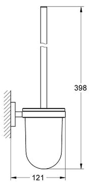 GROHE Essentials - Souprava na čištění toalety, Chrom 40374001