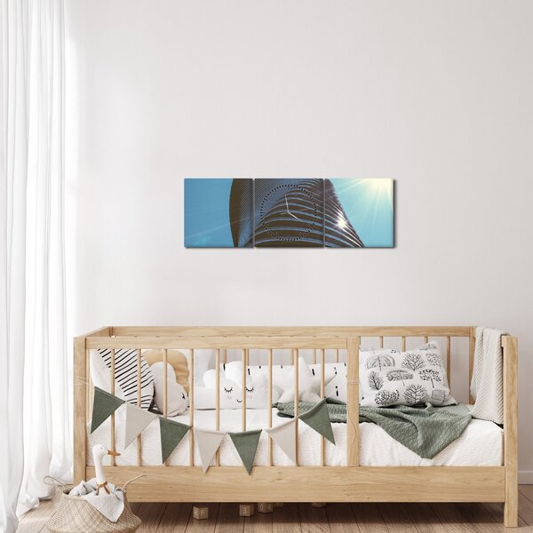 Obraz - Architektura (s hodinami) (90x30 cm)