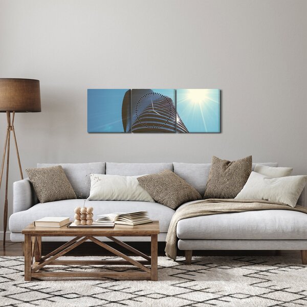 Obraz - Architektura (s hodinami) (90x30 cm)