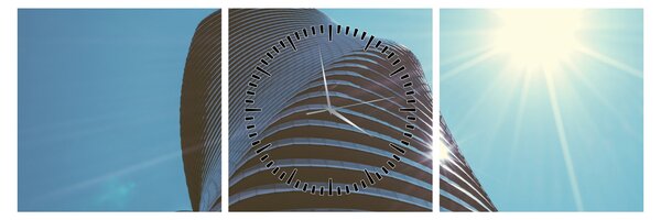 Obraz - Architektura (s hodinami) (90x30 cm)