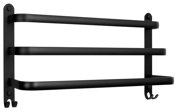 Loftový nástěnný věšák Athos 49 cm – černý