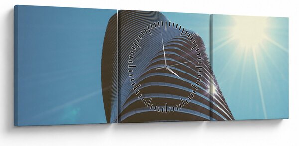 Obraz - Architektura (s hodinami) (90x30 cm)