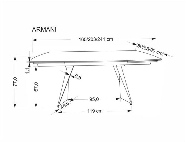 Jídelní stůl (pro 8 osob) Arlex (černý mramor + černá)