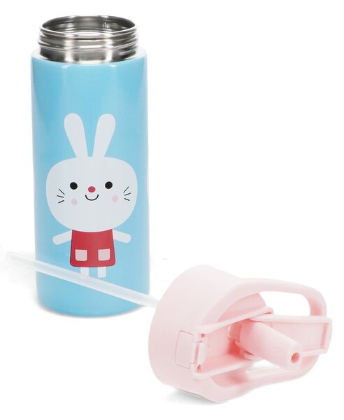 Světle modrá nerezová dětská lahev 500 ml Lottie & Friends – Rex London